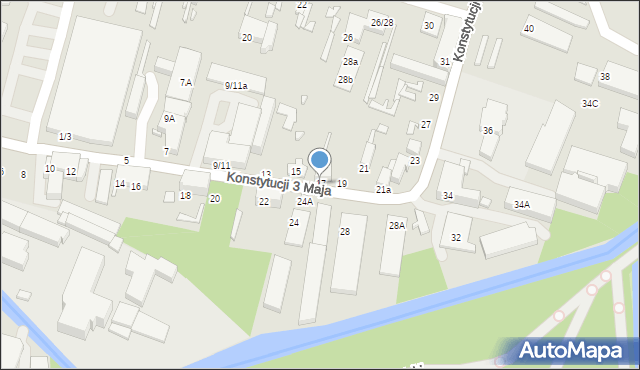 Tomaszów Mazowiecki, Konstytucji 3 Maja, 17, mapa Tomaszów Mazowiecki