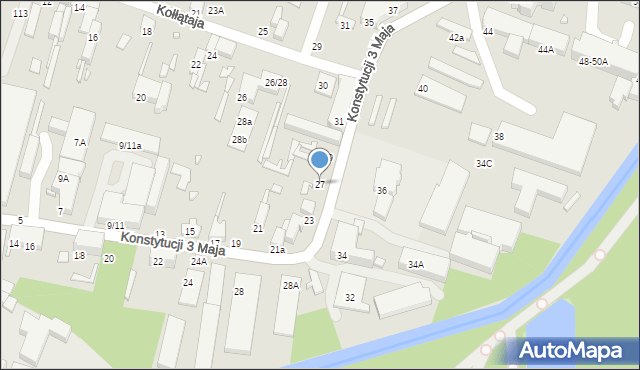 Tomaszów Mazowiecki, Konstytucji 3 Maja, 27, mapa Tomaszów Mazowiecki