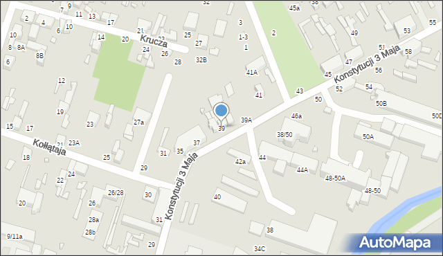 Tomaszów Mazowiecki, Konstytucji 3 Maja, 39, mapa Tomaszów Mazowiecki