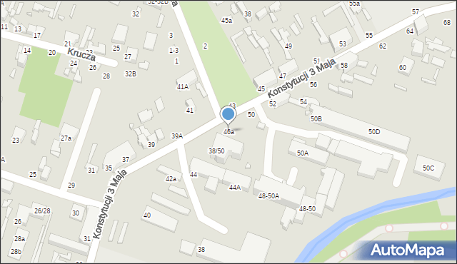 Tomaszów Mazowiecki, Konstytucji 3 Maja, 46a, mapa Tomaszów Mazowiecki