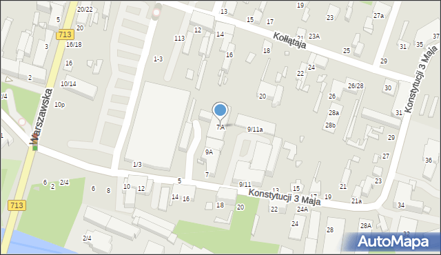 Tomaszów Mazowiecki, Konstytucji 3 Maja, 7A, mapa Tomaszów Mazowiecki