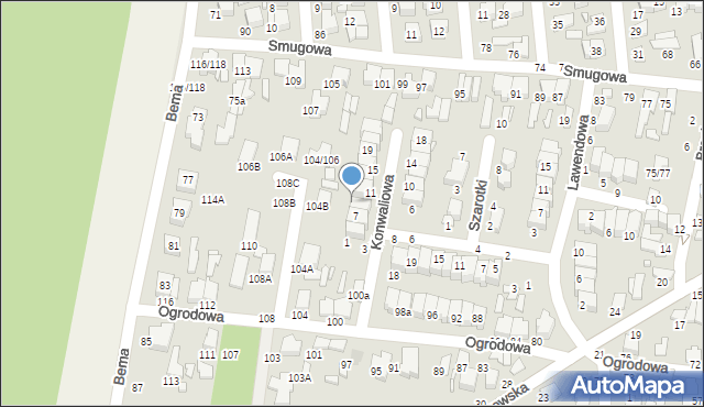 Tomaszów Mazowiecki, Konwaliowa, 9, mapa Tomaszów Mazowiecki