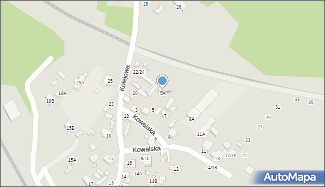 Tomaszów Mazowiecki, Kowalska, 5A, mapa Tomaszów Mazowiecki