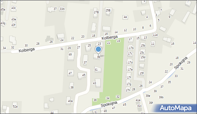 Tomaszowice, Kolberga, 39, mapa Tomaszowice