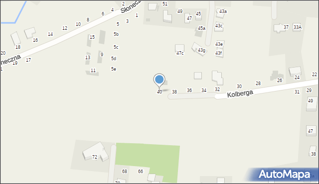 Tomaszowice, Kolberga, 40, mapa Tomaszowice