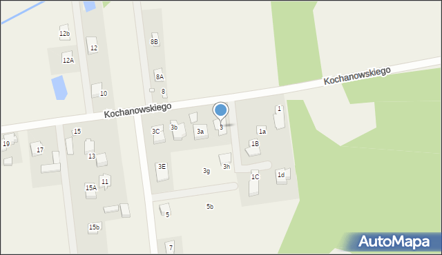 Tomice, Kochanowskiego Jana, 3, mapa Tomice
