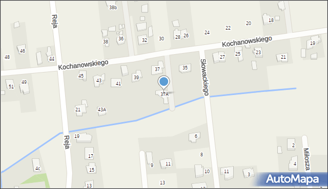 Tomice, Kochanowskiego Jana, 37A, mapa Tomice