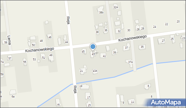 Tomice, Kochanowskiego Jana, 43, mapa Tomice