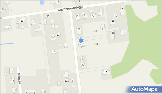 Tomice, Kochanowskiego Jana, 5, mapa Tomice