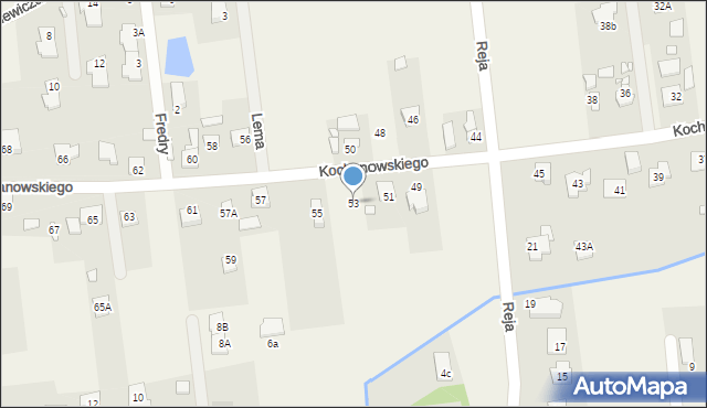 Tomice, Kochanowskiego Jana, 53, mapa Tomice