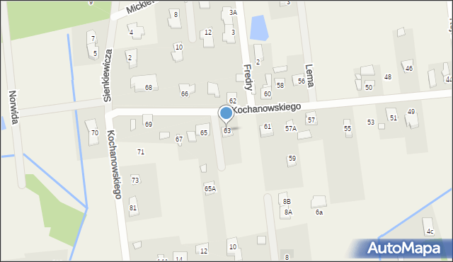 Tomice, Kochanowskiego Jana, 63, mapa Tomice