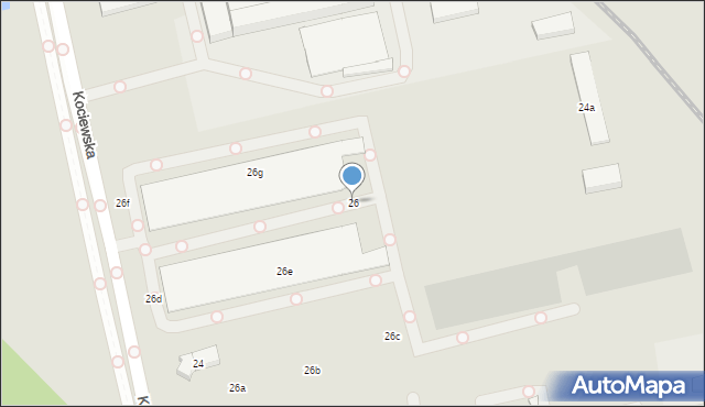 Toruń, Kociewska, 26, mapa Torunia