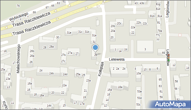 Toruń, Kołłątaja Hugo, 29, mapa Torunia