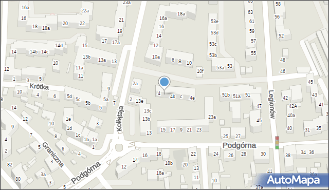 Toruń, Kołłątaja Hugo, 4a, mapa Torunia