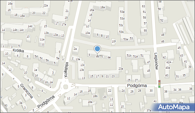 Toruń, Kołłątaja Hugo, 4b, mapa Torunia