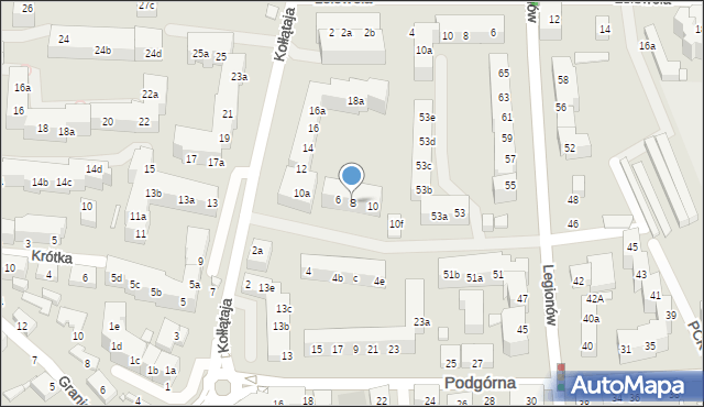 Toruń, Kołłątaja Hugo, 8, mapa Torunia