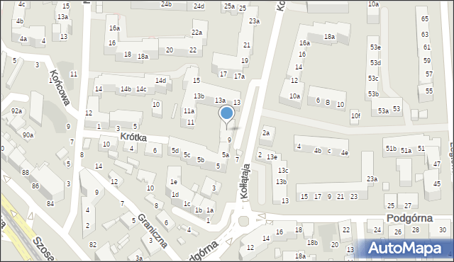 Toruń, Kołłątaja Hugo, 9a, mapa Torunia