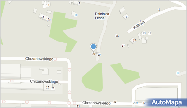 Toruń, Kołowa, 10, mapa Torunia