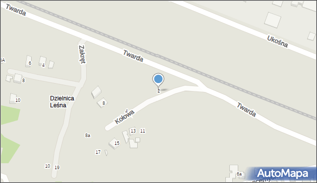 Toruń, Kołowa, 2, mapa Torunia