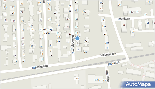 Toruń, Kombajnowa, 4, mapa Torunia