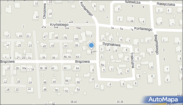 Toruń, Konduktorska, 6, mapa Torunia