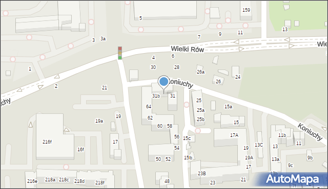 Toruń, Koniuchy, 31a, mapa Torunia