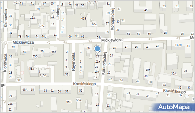 Toruń, Konopnickiej Marii, 23, mapa Torunia