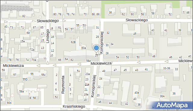 Toruń, Konopnickiej Marii, 25, mapa Torunia