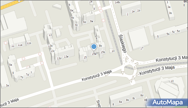 Toruń, Konstytucji 3 Maja, 15a, mapa Torunia