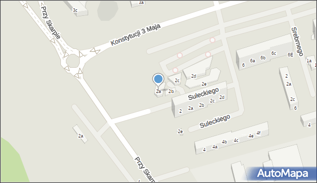 Toruń, Konstytucji 3 Maja, 2a, mapa Torunia