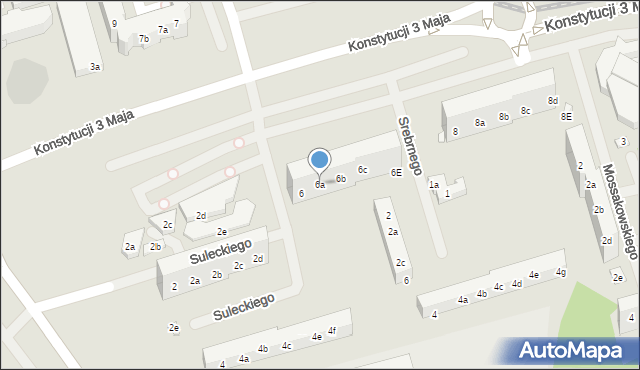 Toruń, Konstytucji 3 Maja, 6a, mapa Torunia