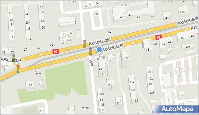 Toruń, Kościuszki Tadeusza, gen., 32a, mapa Torunia