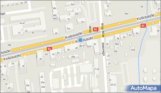 Toruń, Kościuszki Tadeusza, gen., 50, mapa Torunia