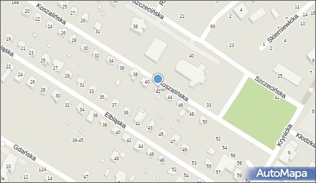 Toruń, Koszalińska, 42, mapa Torunia