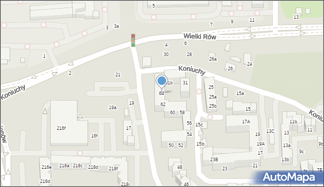 Toruń, Kozacka, 64, mapa Torunia