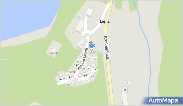 Torzym, Kolonia Leśna, 1A/5, mapa Torzym