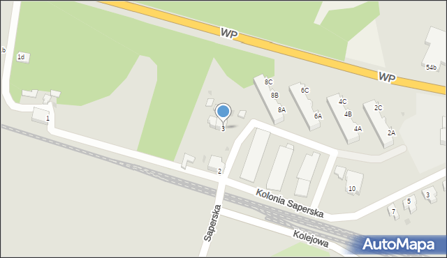 Torzym, Kolonia Saperska, 3, mapa Torzym