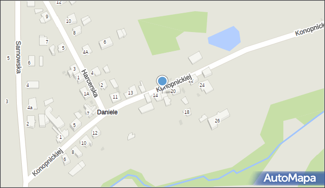 Toszek, Konopnickiej Marii, 16, mapa Toszek
