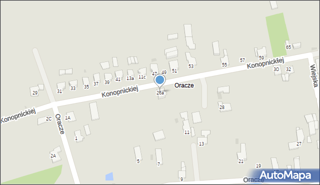 Toszek, Konopnickiej Marii, 26a, mapa Toszek