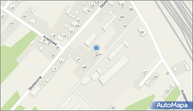 Trębaczew, Kolejowa, 14, mapa Trębaczew