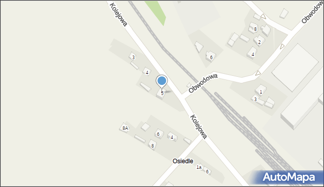 Trębaczew, Kolejowa, 5, mapa Trębaczew