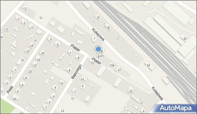 Trębaczew, Kolejowa, 9, mapa Trębaczew