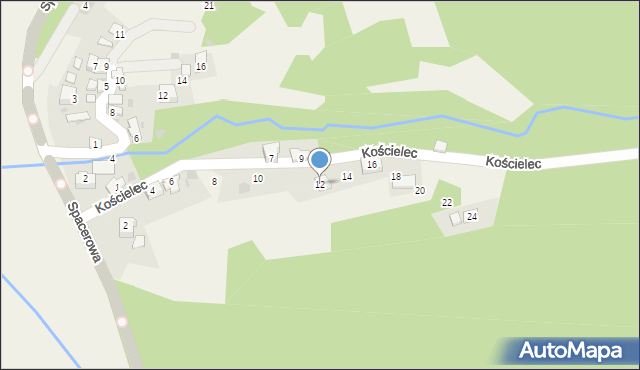 Tresna, Kościelec, 12, mapa Tresna