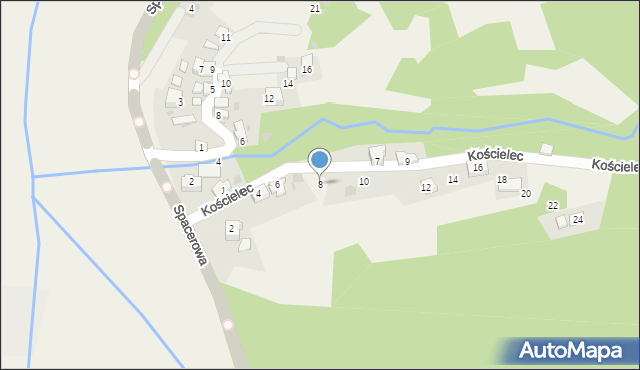 Tresna, Kościelec, 8, mapa Tresna