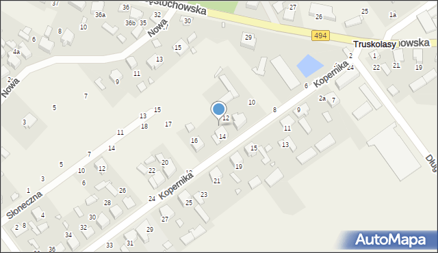 Truskolasy, Kopernika Mikołaja, 15a, mapa Truskolasy