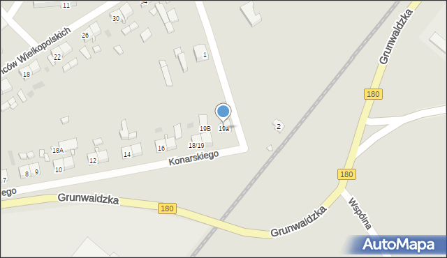 Trzcianka, Konarskiego Stanisława, 19a, mapa Trzcianka