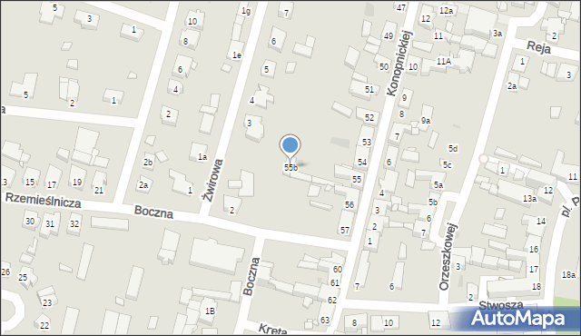 Trzcianka, Konopnickiej Marii, 55b, mapa Trzcianka