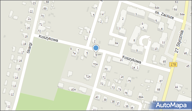 Trzcianka, Koszykowa, 3, mapa Trzcianka