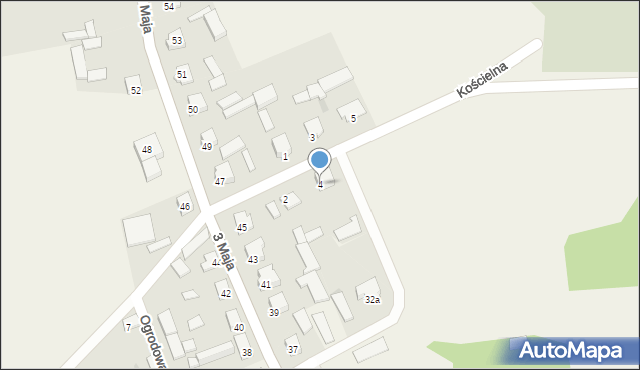 Trzcianne, Kościelna, 4, mapa Trzcianne