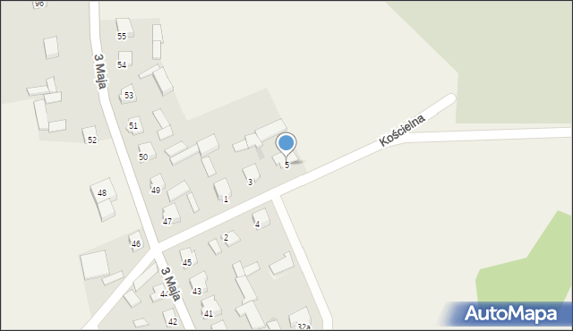 Trzcianne, Kościelna, 5, mapa Trzcianne